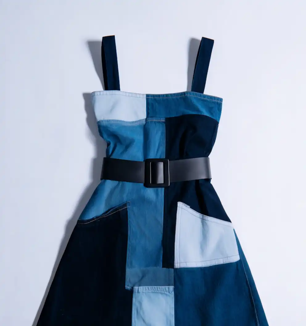 p1 Denim Patchwork Dress